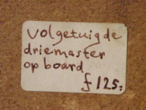 Niet of onleesbaar gesigneerd - Volgetuigde driemaster Cherbourg kopen? Bied vanaf 1!