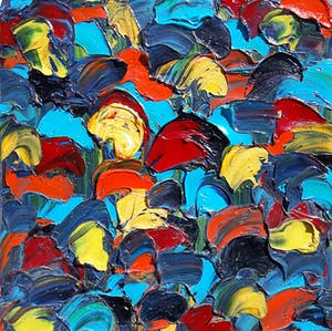 Jac Gijzen - Abstracte compositie, olieverf op doek (in originele lijst) kopen? Bied vanaf 395!