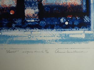 Anne Huitema - (1941-2012): Ets, “Vlucht” – eigen druk – oplage 50 ex. kopen? Bied vanaf 35!