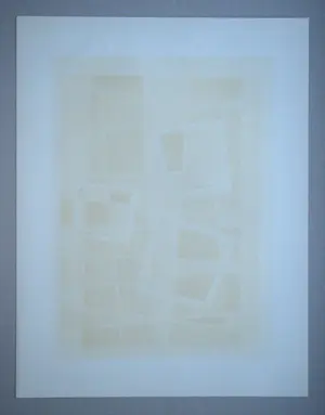 Jean Leppien - Composition abstrait - Originele zeefdruk - 1954 kopen? Bied vanaf 180!