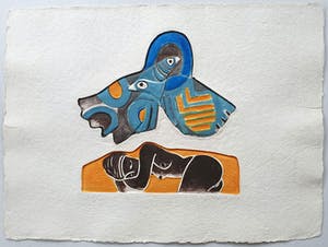 Corneille - Aquagravure: 'Les oiseaux amoureux et l’Africaine' - Nieuw ingelijst (Groot) kopen? Bied vanaf 690!