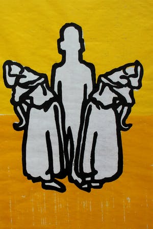 Ad Gerritsen - Houtsnede: De blinde tourist- 1994 kopen? Bied vanaf 49!