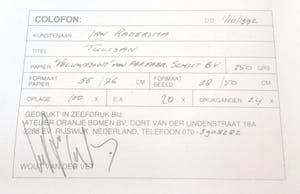 Jan Radersma - Tulisan kopen? Bied vanaf 35!