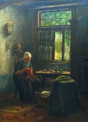 Jacobus Franciscus Brugman - C3059, bordurend meisje in interieur kopen? Bied vanaf 125!