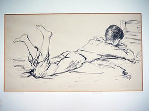 Niet of onleesbaar gesigneerd - Adolescente jongeman -inkttekening- kopen? Bied vanaf 1!