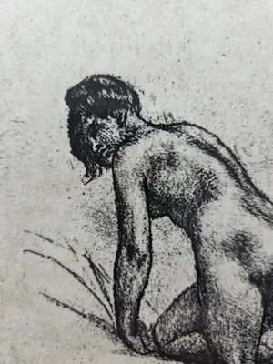 Felicien Rops - Seule. 1908. Ingelijst. kopen? Bied vanaf 89!