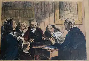 Honore Daumier - Lecture d’un testament verkauft für € 85!