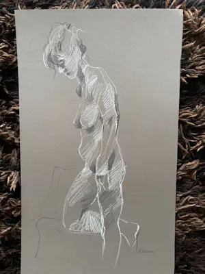 Hen Euverman - staand naakt uit de jaren '80 kopen? Bied vanaf 20!