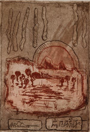 Jan Montyn - Zonder titel - 3/15 - 1996 - kleurenets op papier kopen? Bied vanaf 20!