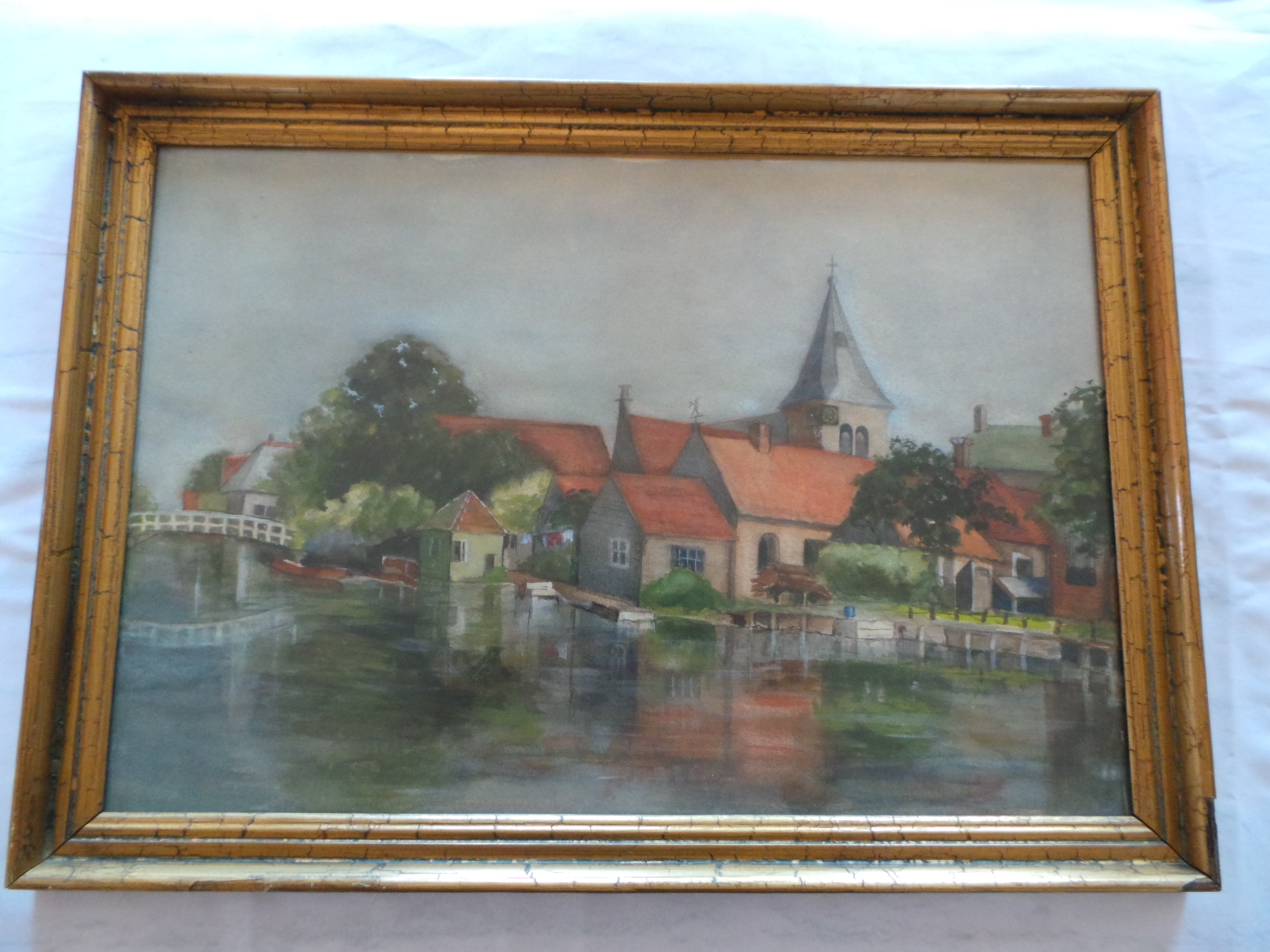 Niet of onleesbaar gesigneerd - Rivierlandschap kopen? Bied vanaf 1!