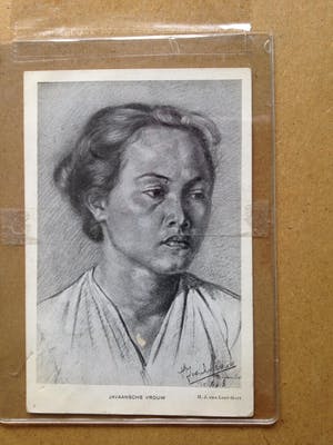 Henriette Johanna van Lent-Gort - Javaanse vrouw Litho 21 kopen? Bied vanaf 100!