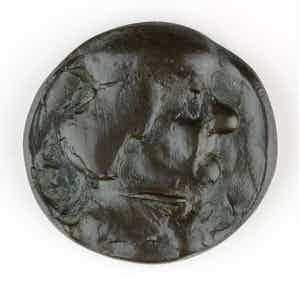 Piet Esser - Bronzen penning: De Oude Rembrandt, 1988 verkocht voor € 90!