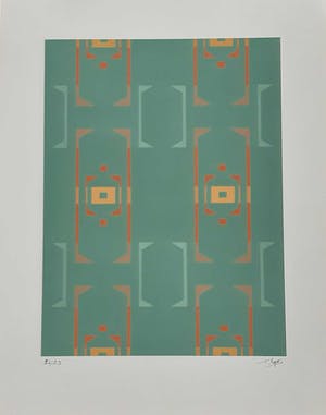 Ton Pape - Gouache - Geometrisch Abstract nr 2423 kopen? Bied vanaf 40!