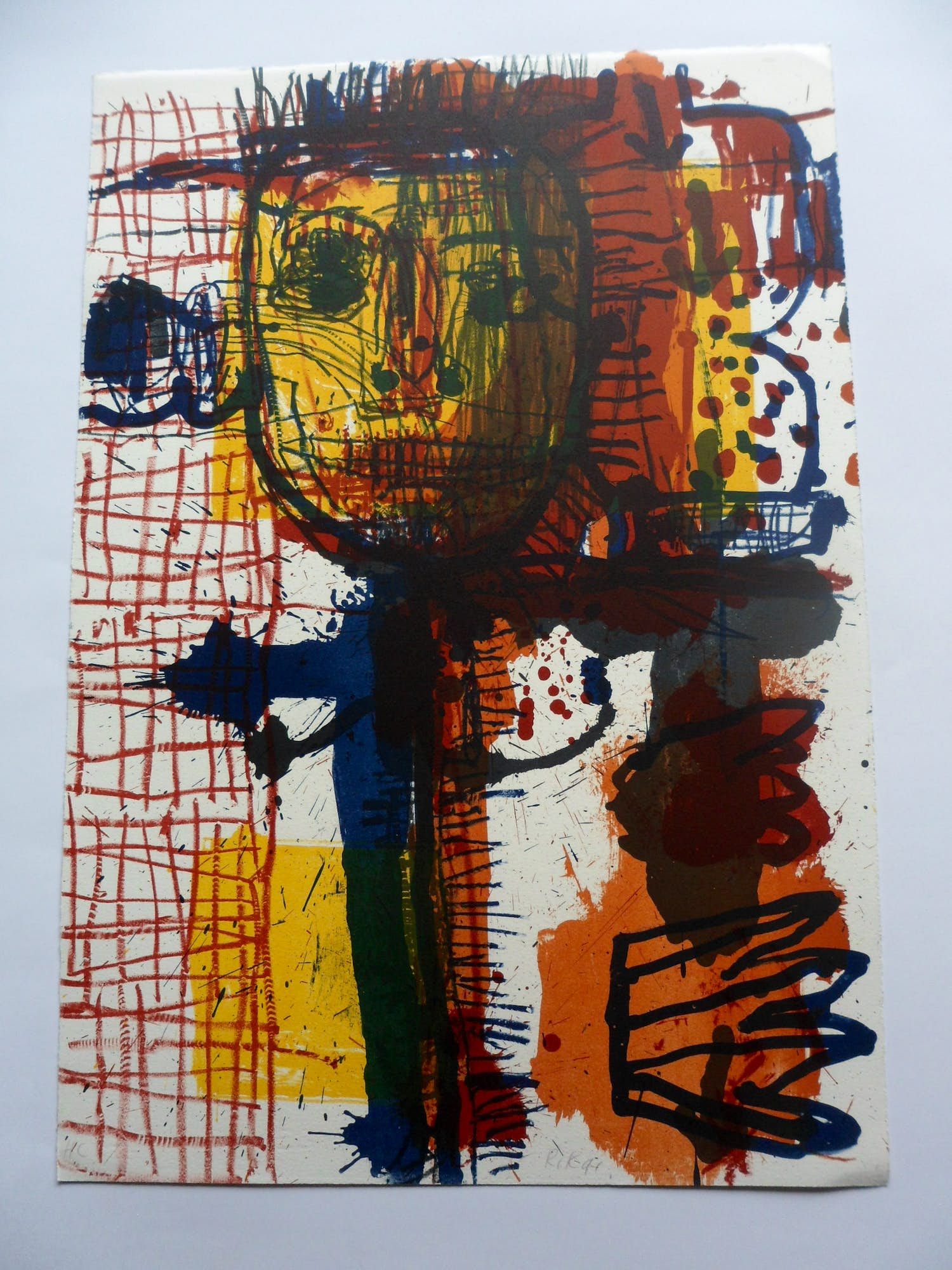 Rik van Iersel - Litho, Titel : "Storyteller II ". verkocht voor € 30!