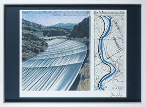 Christo - Handgesigneerd exemplaar Over the river - Ingelijst kopen? Bied vanaf 1!