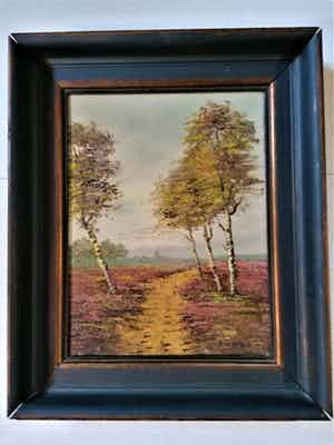 Theodorus Selhorst - Zicht op dorp vanaf de heide verkocht voor € 40!