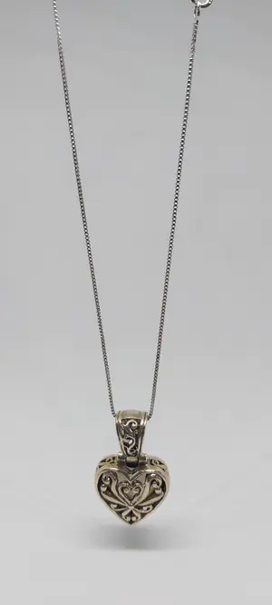 Italiaans Zilveren  (925) Collier met hartvormige hanger ingelegd met parelmoer kopen? Bied vanaf 1!