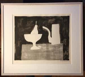 Klaas Gubbels - Kan Peer Schaal litho ingelijst blank houten lijst verkocht voor € 400!