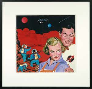 Alfred Degens - Lambdaprint, The red planet - Ingelijst verkocht voor € 35!