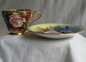 Curiosa - Bloementheekopje + schoteltje - Aynsley China Ltd. , ontwerp J.A. Bailey kopen? Bied vanaf 1!