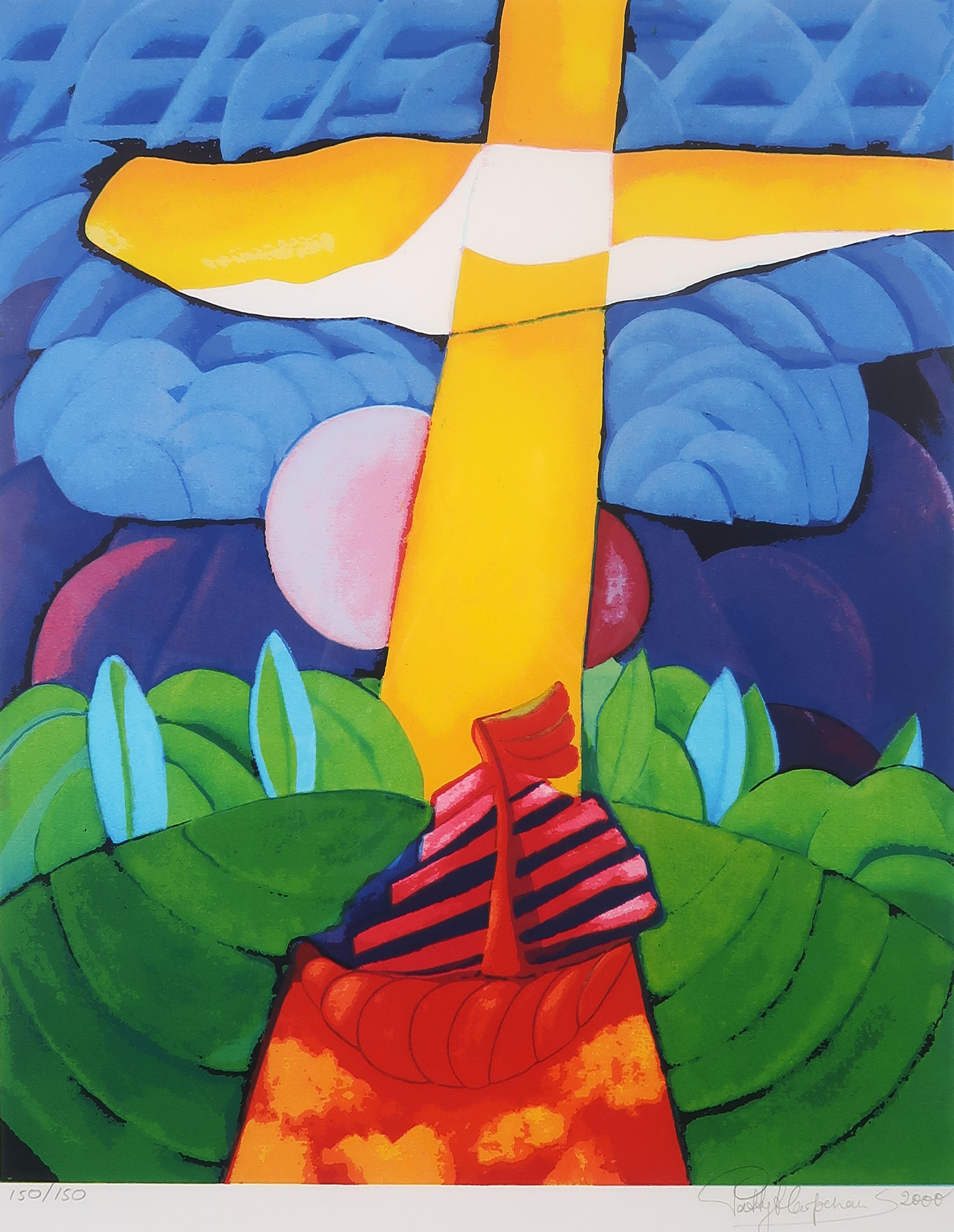 Patty Harpenau - Zeefdruk, Zonder titel - Ingelijst kopen? Bied vanaf 40!