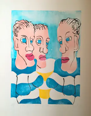 Toon Jansen - 4 X gesigneerde kleurenhoutsnede kopen? Bied vanaf 99!
