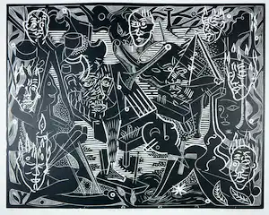 Thomas van der Linden - Linosnede, Concert des visages brûlées vendu pour 35€ !