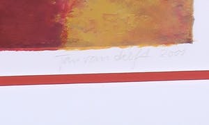 Jan van Delft - Zeefdruk, Lelie III - Ingelijst kopen? Bied vanaf 1!