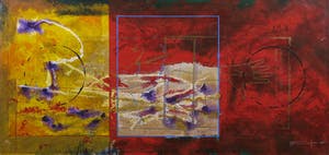 Piotr Konkel - Zeefdruk op board, 3-luik embrace (met ophangsysteem) kopen? Bied vanaf 80!