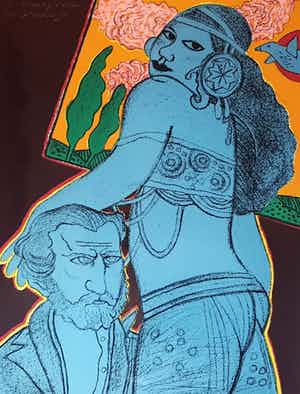 Corneille - kleurenlitho v/xxxx, Aida -Hommage a Verdi '86 verkocht voor € 175!