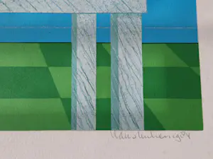 Hans Lucken - "Eigen druk" kleuren-Linosnede "Communicatie" gelimt. oplage (350) - gesigneerd kopen? Bied vanaf 29!