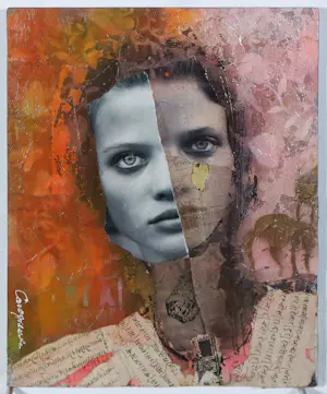 Patrizia Casagranda - Gemengde techniek / Collage op paneel, Zonder titel kopen? Bied vanaf 80!