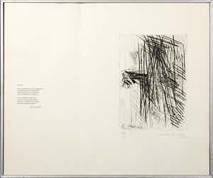 Ger Lataster - Ets met gedicht van Gerrit Achterberg, Illusie - Ingelijst verkocht voor € 35!