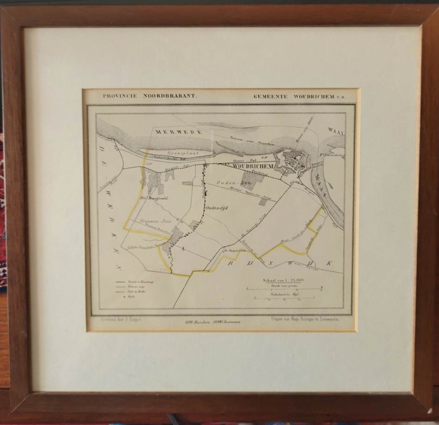 Jacob Kuyper - - Litho - Gemeente Woudrichem - uitgever H. Suringar te Leeuwarden - 1866 verkocht voor € 20!