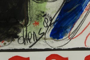 Hens Huurdeman - Gemengde techniek op papier, Abstract stilleven - Ingelijst kopen? Bied vanaf 1!