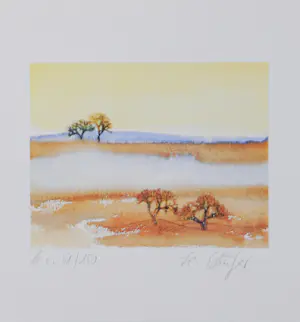 Louis Busman - e.a: vijf handgesigneerde zeefdrukken: Landschappen kopen? Bied vanaf 29!