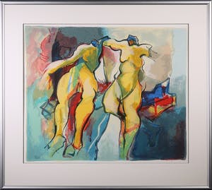 Arthur Bernard - Zeefdruk, Naked Dance (Groot) - Ingelijst kopen? Bied vanaf 35!