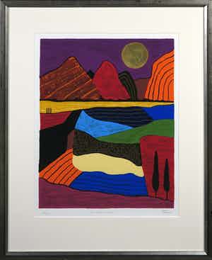 Ronald Boonacker - Zeefdruk, Via Aurelia, Italy - Ingelijst verkocht voor € 80!