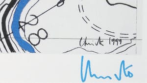 Christo - Handgesigneerd exemplaar Over the river - Ingelijst kopen? Bied vanaf 1!
