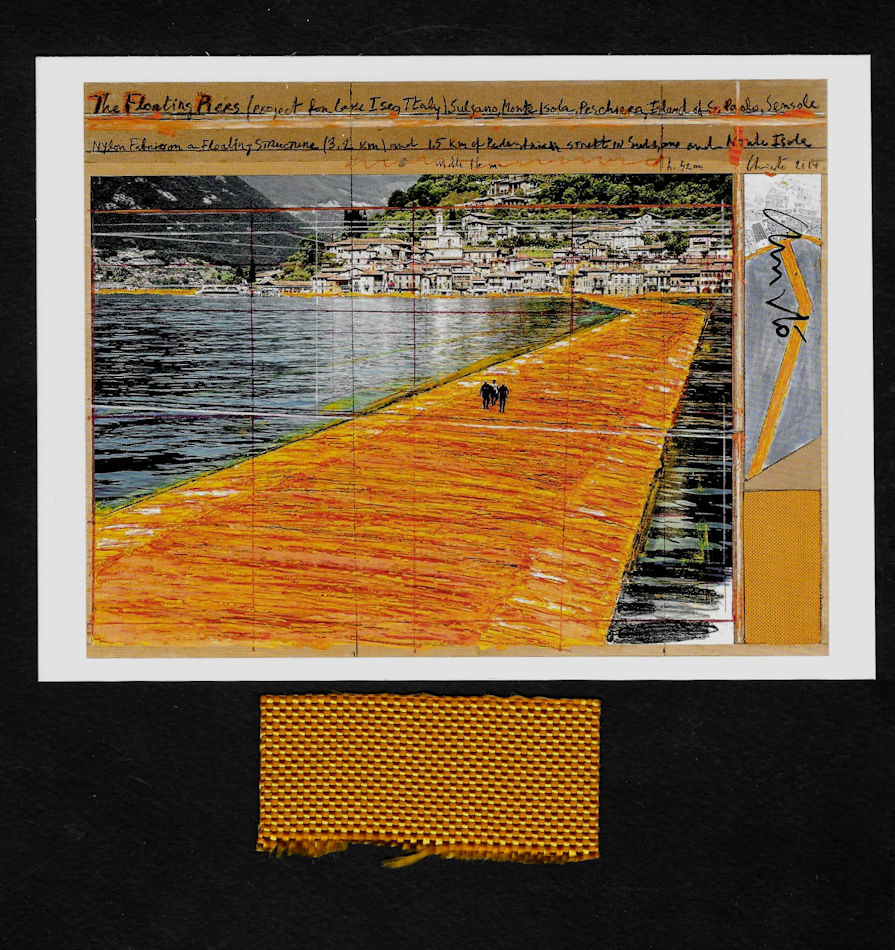 Christo - Floating Piers-Offsetkaart handgesigneerd en stof verkocht voor € 42!