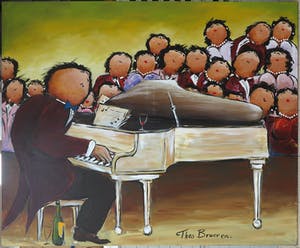 Theo Broeren - Acryl op doek, Examen (Zeer Groot) kopen? Bied vanaf 150!