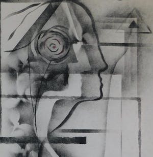 Gislain Dussart - Composition with Rose kopen? Bied vanaf 18!
