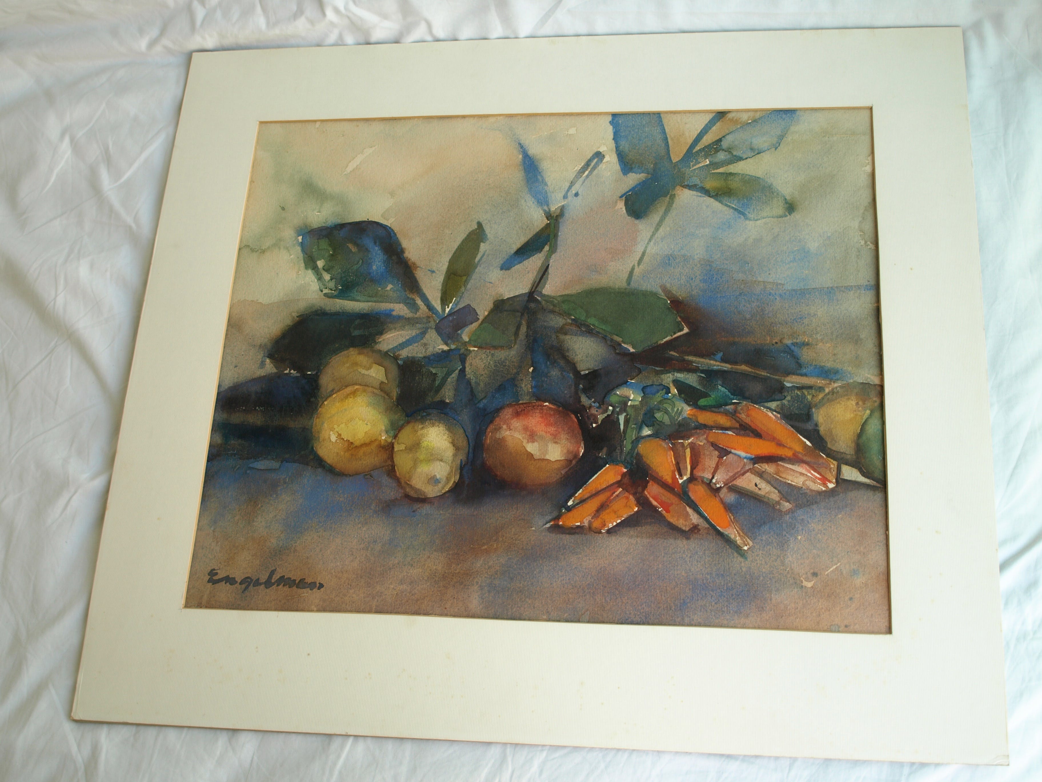 Jan Engelman - aquarel , Stilleven – gesigneerd & ingelijst – ca 1980 kopen? Bied vanaf 1!