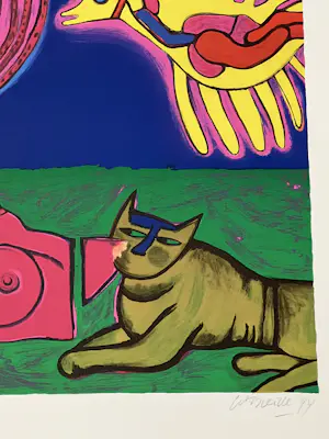 Corneille - Grote litho Zonnevogel, 1994 kopen? Bied vanaf 750!
