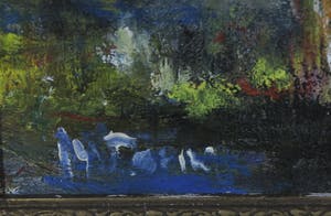 Niet of onleesbaar gesigneerd - Olieverf op doek, Landschap - Ingelijst kopen? Bied vanaf 1!