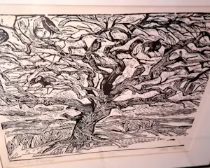 Klaus Eberlein - Holzschnitt "Winterbaum" handsigniert nummeriert 8/10 mit Rahmen G.41x50 cm kopen? Bied vanaf 180!