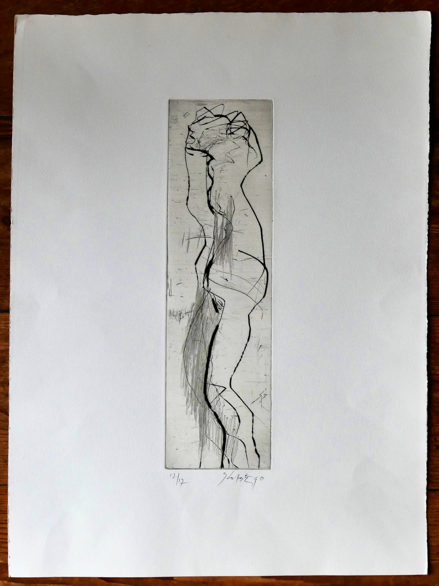 Ger Lataster - Geabstraheerd vrouwelijk naakt . verkocht voor € 65!