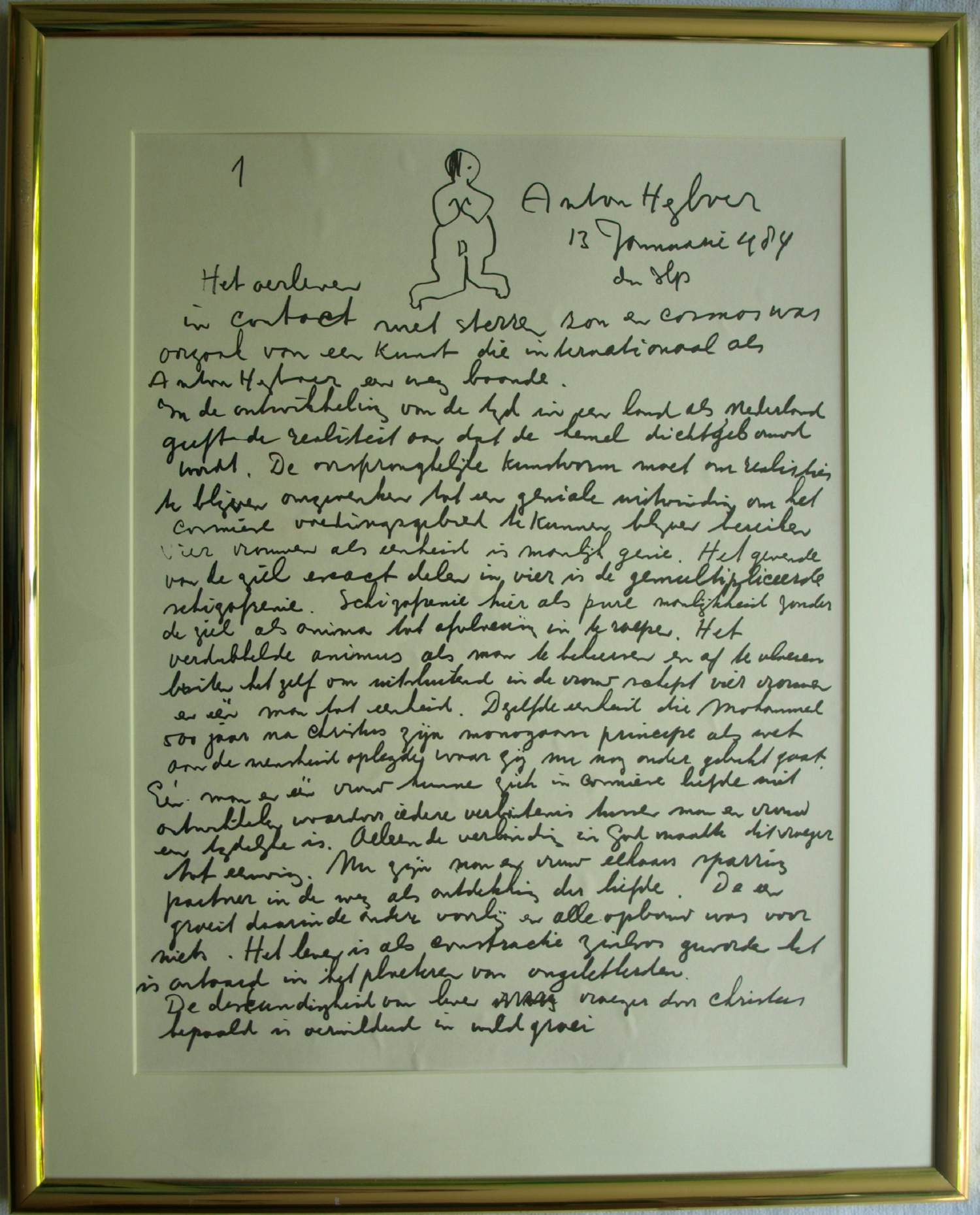 Anton Heyboer - Inkttekening , Het oerleven – Ingelijst, 82 x 66 cm - 1984 kopen? Bied vanaf 250!