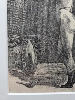 Felicien Rops - La Femme au Trapeze. 1908. Ingelijst. kopen? Bied vanaf 85!