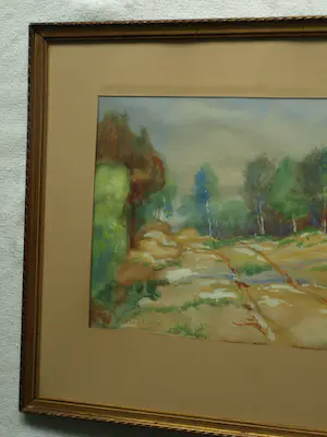 Jan Stapper - Ingelijste aquarel , Soestduinen – Lijst, 41 x 51 cm. – 1932 kopen? Bied vanaf 1!